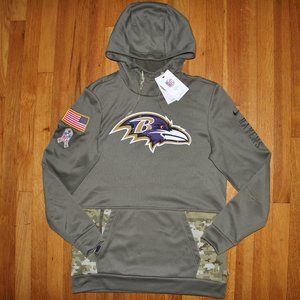 Nike Baltimore Ravens Salute to Service On Field Football Hoodie Mens S
